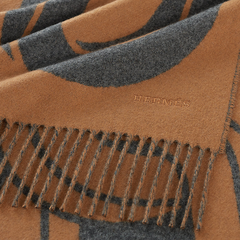 Maillons TGM scarf - Brown | Hermès UK